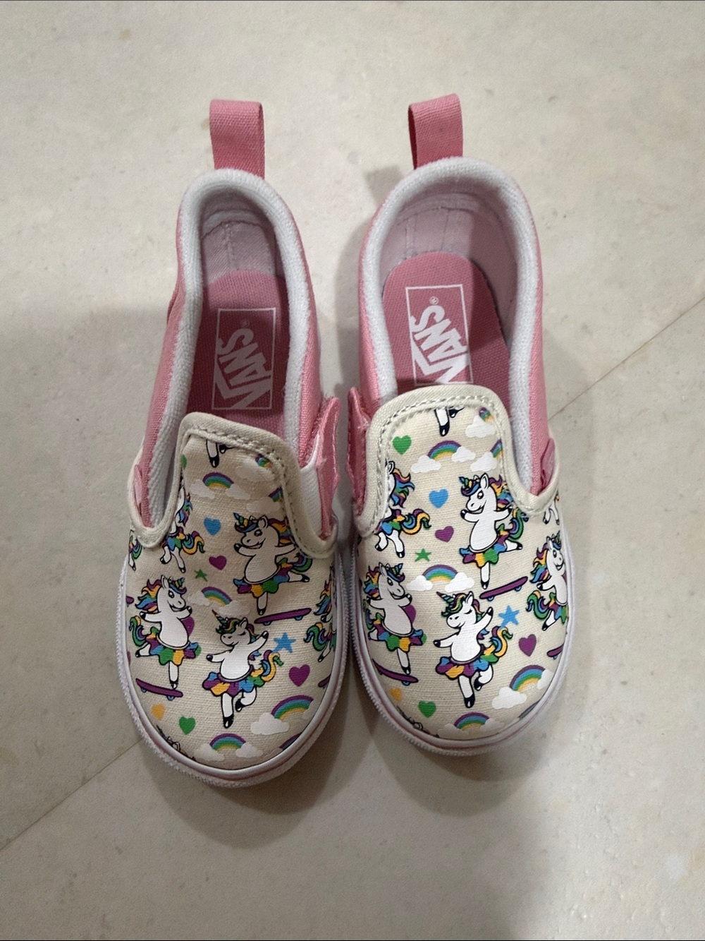 Vans Kids Unicorn Slip-On Sneakers - Pink toddler size9